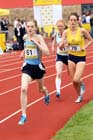 Bronwen Owen (N York) on her way to winning the 3000 metres Inter Girls.